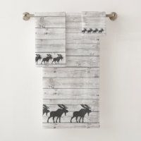 Rustic Walking Moose Wood Pattern