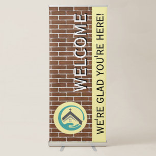 Rustic Wall Church Retractable Banner