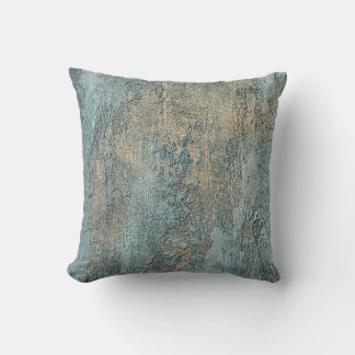 Rustic wall design blue pillow