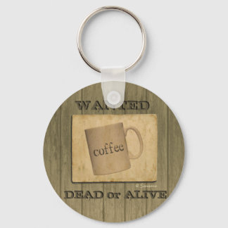 Rustic Wanted Dead or Alive Sign - Customisable Key Ring