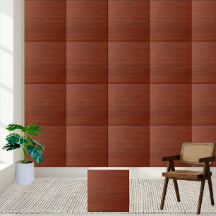 Rustic Warm Brown Wood Texture Ceramic Tile