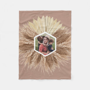 Rustic Warm Neutral Colours Photo Design Fleece Blanket