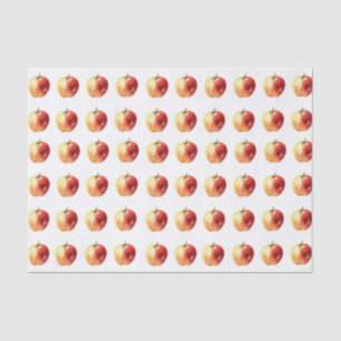 Rustic Watercolor Apple Pattern Tissue Paper