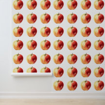 Rustic Watercolor Apple Pattern