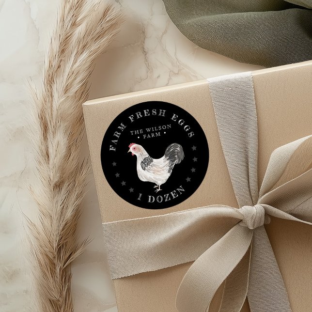 Rustic Watercolor Chicken Egg Carton Sticker (Creator Uploaded)