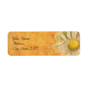Rustic Watercolor Daisies on Parchment