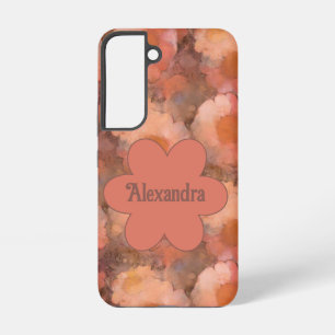Rustic Watercolor Daisy Floral Pattern Samsung Galaxy Case