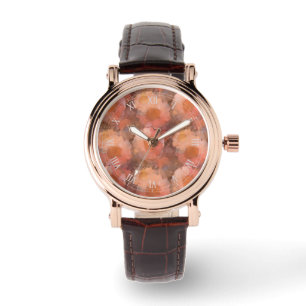 Rustic Watercolor Daisy Floral Pattern Watch