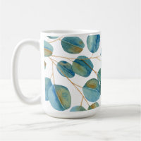 Rustic Watercolor Eucalyptus Leaves