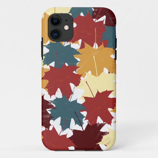 Rustic Watercolor Fall Autumn Leaves Case-Mate iPhone Case (Back)