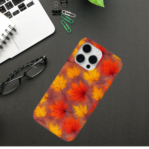 Rustic Watercolor Fall Leaves - Autumn Foliage iPhone 15 Pro Max Case