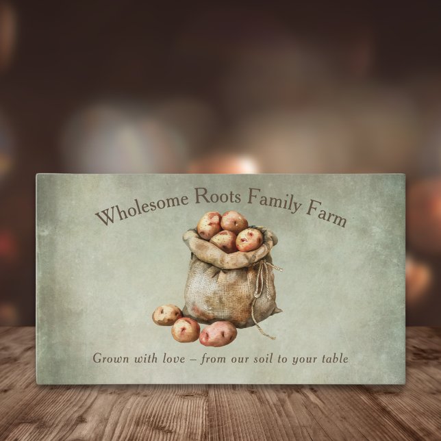 Rustic Watercolor Family Farm, local produce Business Card (Creator Uploaded)