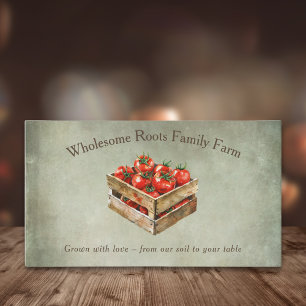 Rustic Watercolor Family Farm, local produce Business Card