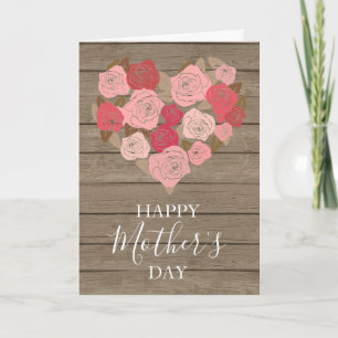 Rustic Watercolor Floral Mother's Day Card