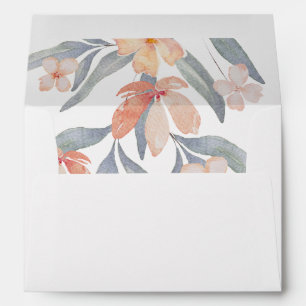 Rustic Watercolor Floral Wedding Envelope