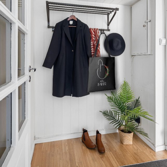 Rustic watercolor flower letter B  Tote Bag (Creator Uploaded)