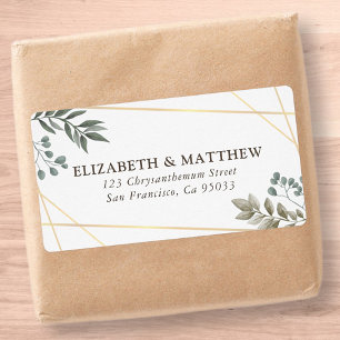 Rustic Watercolor Foliage Wedding Shipping