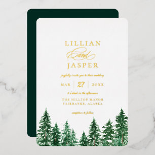 Rustic Watercolor Forest Wedding