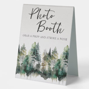 Rustic Watercolor Forest Wedding Photo Booth