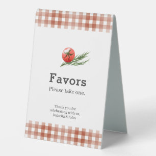 Rustic Watercolor Gingham Baby Shower Favours
