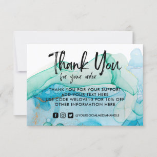 Rustic Watercolor Gold Blue Media Insert
