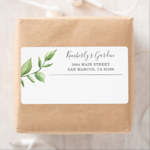 Rustic Watercolor Greenery Business Shipping