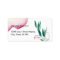 Rustic Watercolor Greenery Floral Return Adress