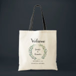 Rustic watercolor leaves personal Welcome wedding Tote Bag<br><div class="desc">Rustic watercolor leaves wedding welcome tote bag.
Nice welcome bag for your wedding guests.
Add your own names and text and create a very personal and unique wedding bag.</div>