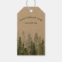 Rustic Watercolor Pine Forest Logo Custom