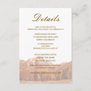 RUSTIC WATERCOLOR PINETREES TERRACOTTA SIMPLE ENCLOSURE CARD