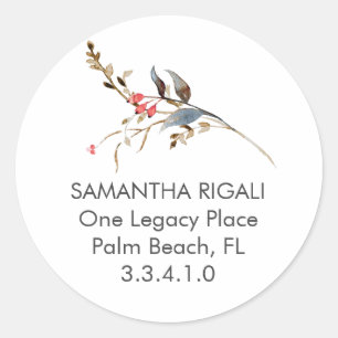 Rustic Watercolor Return Address Labels