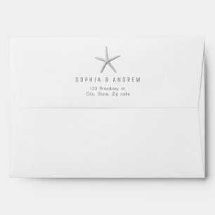 Rustic watercolor stripes liner & return address envelopes