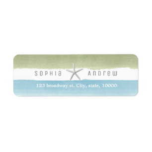 Rustic watercolor stripes nautical beach wedding