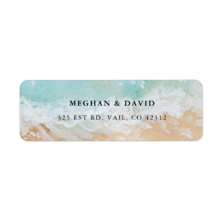 Rustic Watercolor Summer Sea Beach Wedding