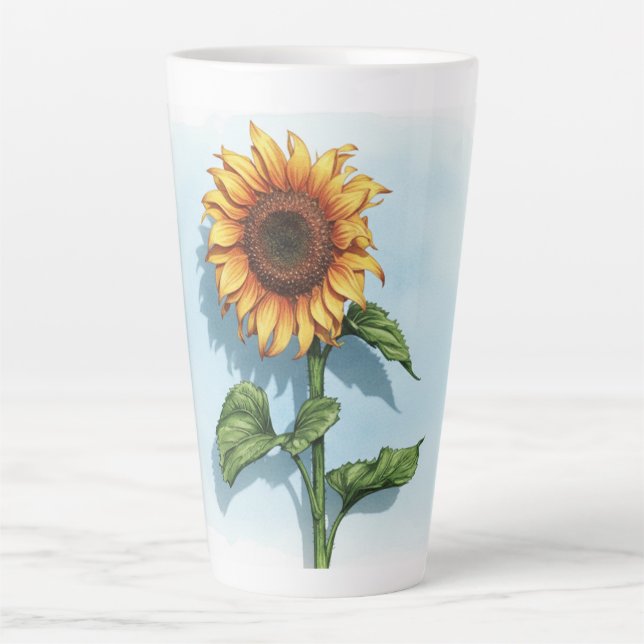 Rustic Watercolor Sunflower Mug (Front)