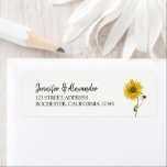 Rustic watercolor sunflower wedding return address<br><div class="desc">Rustic watercolor sunflower wedding return address labels.
You can easily change the text to personalise.</div>