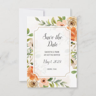 Rustic Watercolor Terracotta Floral