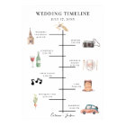 Rustic Watercolor Wedding Timeline Program