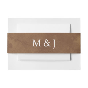 Rustic Watercolor Wild Fern Invitation Belly Band