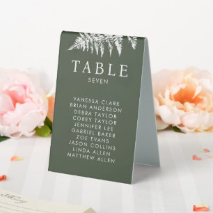 Rustic Watercolor Wild Greenery Fern Wedding Table