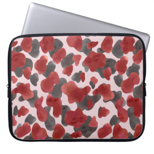 Rustic Watercolor Winter Animal Print Laptop Sleeve