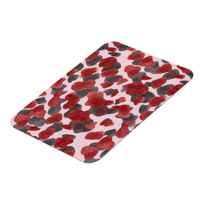 Rustic Watercolor Winter Animal Print Magnet (Left Side)