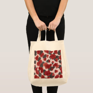 Rustic Watercolor Winter Animal Print Tote Bag