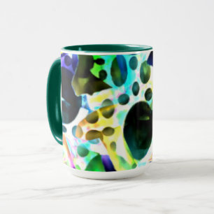 Rustic watercolor with holes and cutouts mug