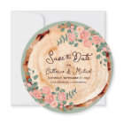 Rustic Watercolor Wood Slice Sage Green 