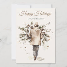 Rustic Watercolor Woodland Christmas