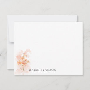 Rustic Watercolor Yellow Wild Flowers Splash Card