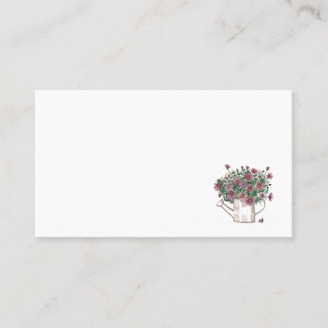 Rustic Watering Can Floral Wedding Place Name Card (Front)