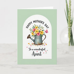 Rustic Watering Can Mothers Card