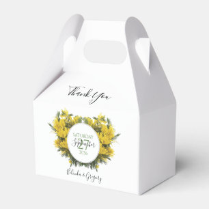 Rustic Wattle Acacia Wedding Favour Box